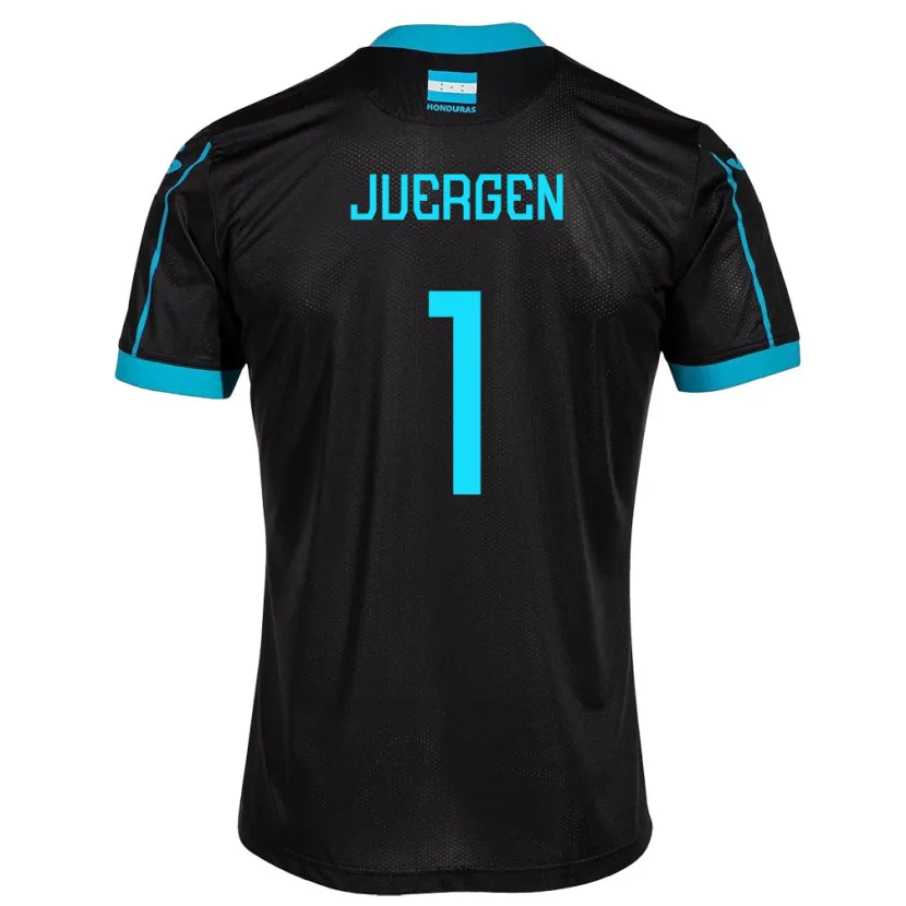 Danxen Män Honduras Juergen García #1 Svart Bortatröja Matchtröjor 24-26 Tröjor T-Tröja