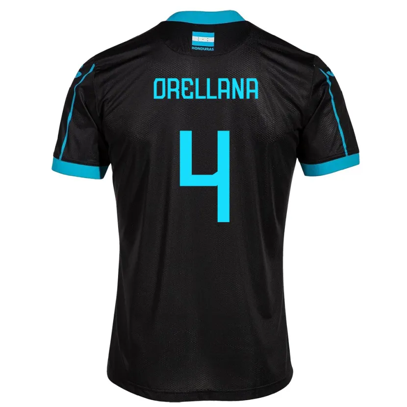 Danxen Män Honduras André Orellana #4 Svart Bortatröja Matchtröjor 24-26 Tröjor T-Tröja