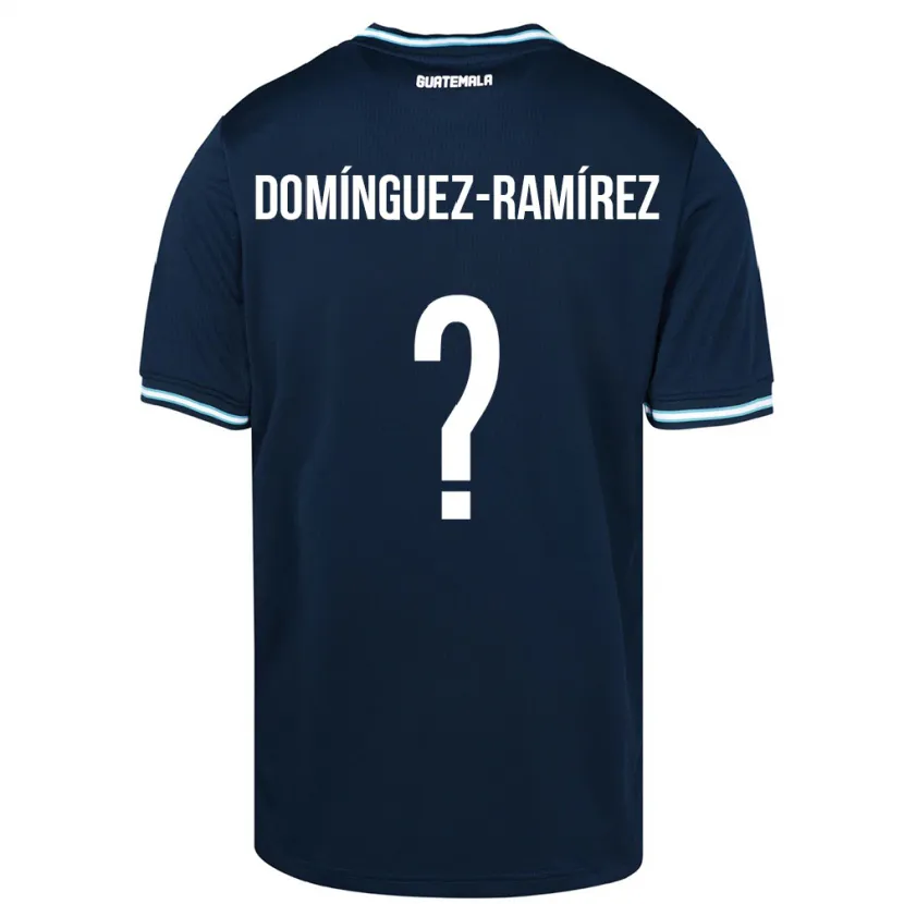 Danxen Män Gwatemala Marco Domínguez-Ramírez #0 Blå Bortatröja Matchtröjor 24-26 Tröjor T-Tröja