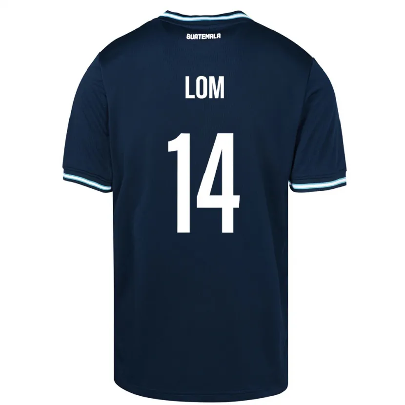 Danxen Män Gwatemala Darwin Lom #14 Blå Bortatröja Matchtröjor 24-26 Tröjor T-Tröja