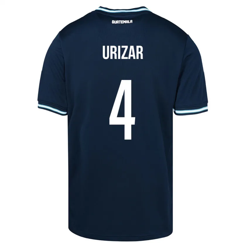 Danxen Män Gwatemala Jeshua Urizar #4 Blå Bortatröja Matchtröjor 24-26 Tröjor T-Tröja