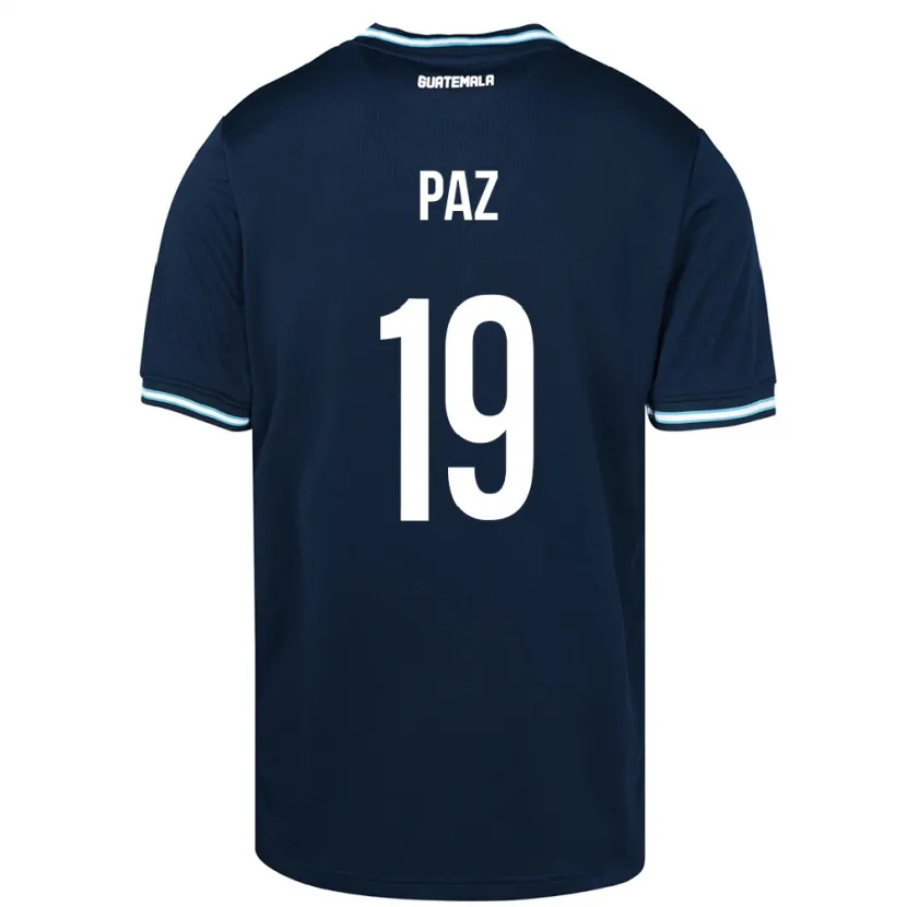 Danxen Män Gwatemala Vidal Paz #19 Blå Bortatröja Matchtröjor 24-26 Tröjor T-Tröja