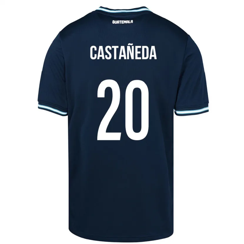 Danxen Män Gwatemala Brayam Castañeda #20 Blå Bortatröja Matchtröjor 24-26 Tröjor T-Tröja