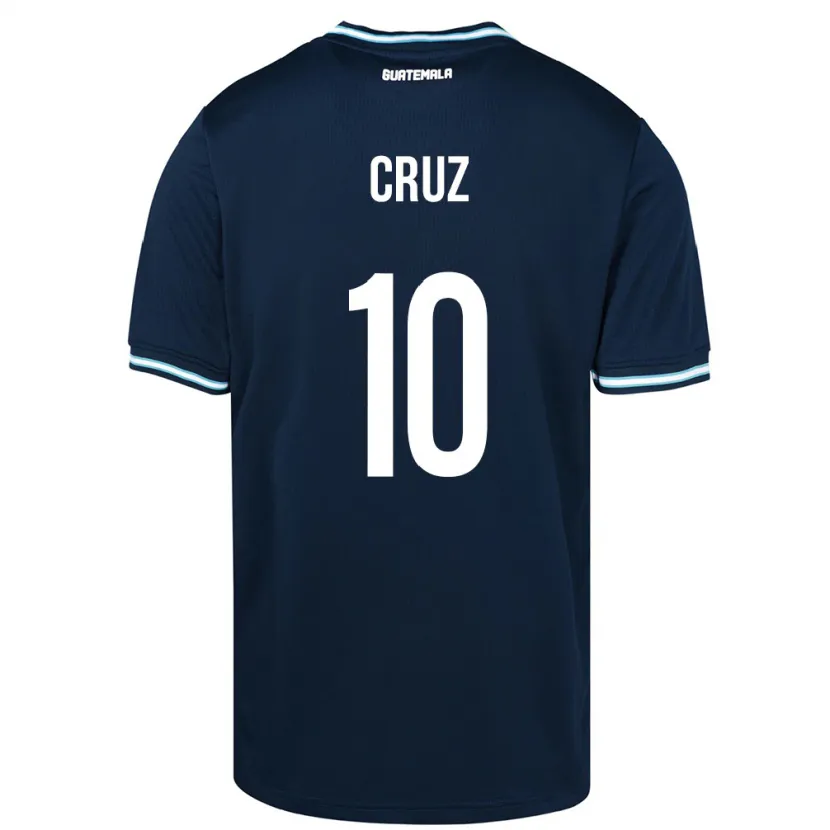 Danxen Män Gwatemala Axel De La Cruz #10 Blå Bortatröja Matchtröjor 24-26 Tröjor T-Tröja