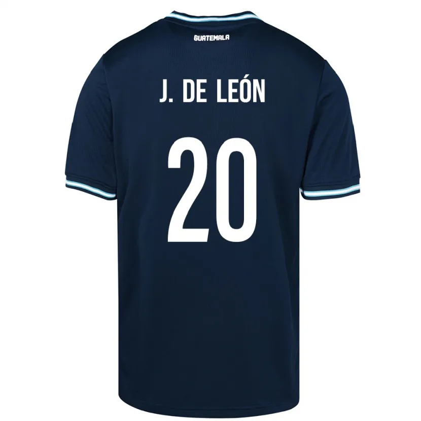 Danxen Män Gwatemala Jorge De León #20 Blå Bortatröja Matchtröjor 24-26 Tröjor T-Tröja
