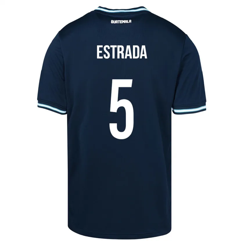 Danxen Män Gwatemala Elizabeth Estrada #5 Blå Bortatröja Matchtröjor 24-26 Tröjor T-Tröja