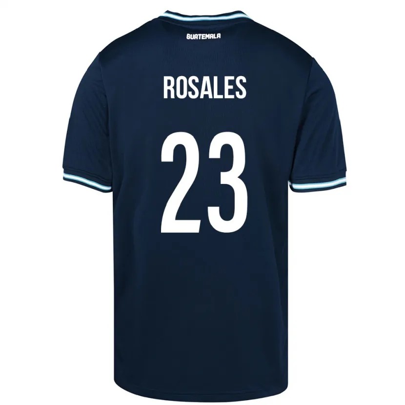 Danxen Män Gwatemala Yareni Rosales #23 Blå Bortatröja Matchtröjor 24-26 Tröjor T-Tröja