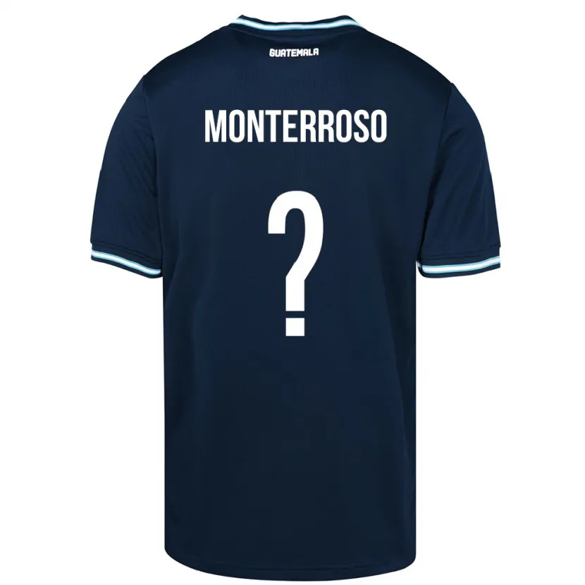 Danxen Män Gwatemala María Monterroso #0 Blå Bortatröja Matchtröjor 24-26 Tröjor T-Tröja