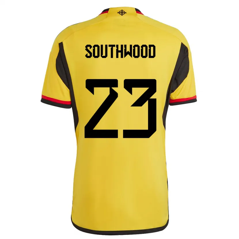 Danxen Män Nordirland Luke Southwood #23 Vit Bortatröja Matchtröjor 24-26 Tröjor T-Tröja