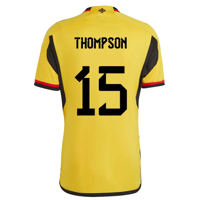 Danxen Män Nordirland Jordan Thompson #15 Vit Bortatröja Matchtröjor 24-26 Tröjor T-Tröja