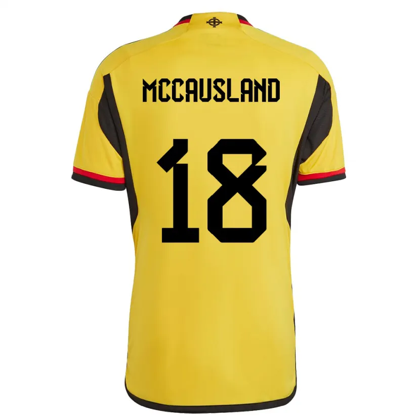 Danxen Män Nordirland Ross Mccausland #18 Vit Bortatröja Matchtröjor 24-26 Tröjor T-Tröja