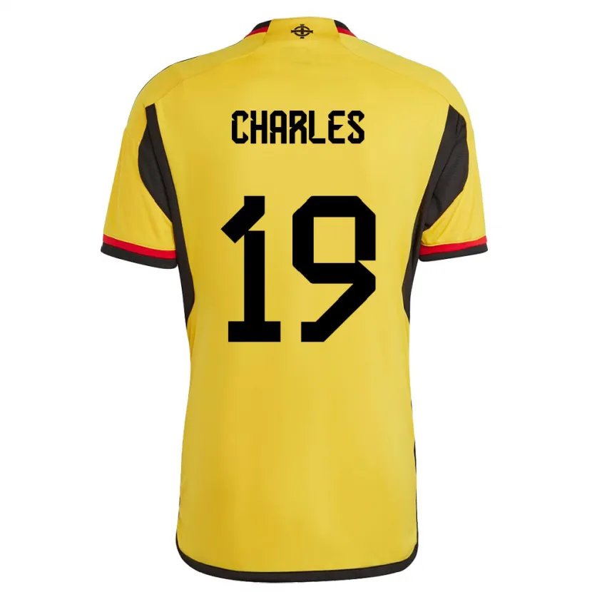 Danxen Män Nordirland Shea Charles #19 Vit Bortatröja Matchtröjor 24-26 Tröjor T-Tröja