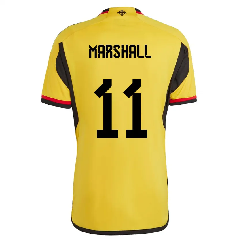 Danxen Män Nordirland Callum Marshall #11 Vit Bortatröja Matchtröjor 24-26 Tröjor T-Tröja