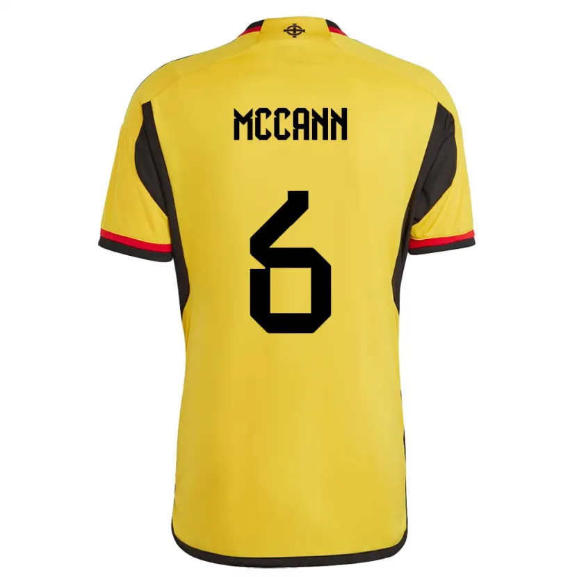 Danxen Män Nordirland Charlie Mccann #6 Vit Bortatröja Matchtröjor 24-26 Tröjor T-Tröja
