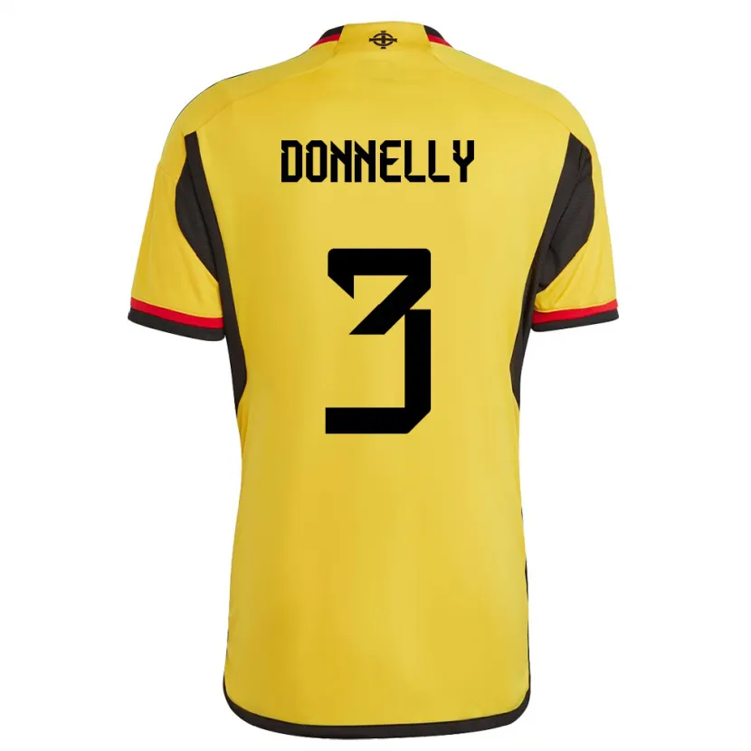 Danxen Män Nordirland Aaron Donnelly #3 Vit Bortatröja Matchtröjor 24-26 Tröjor T-Tröja