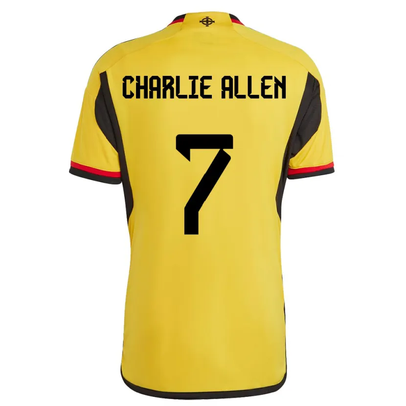 Danxen Män Nordirland Charlie Allen #7 Vit Bortatröja Matchtröjor 24-26 Tröjor T-Tröja