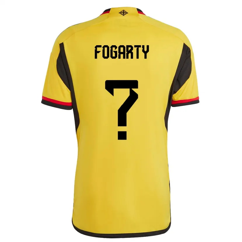 Danxen Män Nordirland Tom Fogarty #0 Vit Bortatröja Matchtröjor 24-26 Tröjor T-Tröja