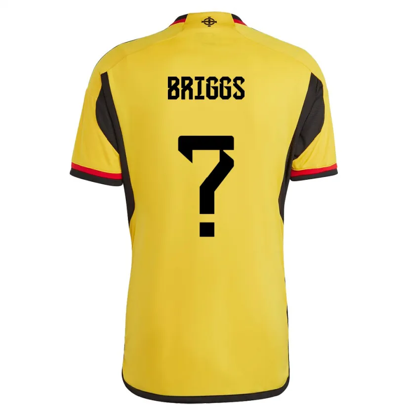Danxen Män Nordirland Josh Briggs #0 Vit Bortatröja Matchtröjor 24-26 Tröjor T-Tröja