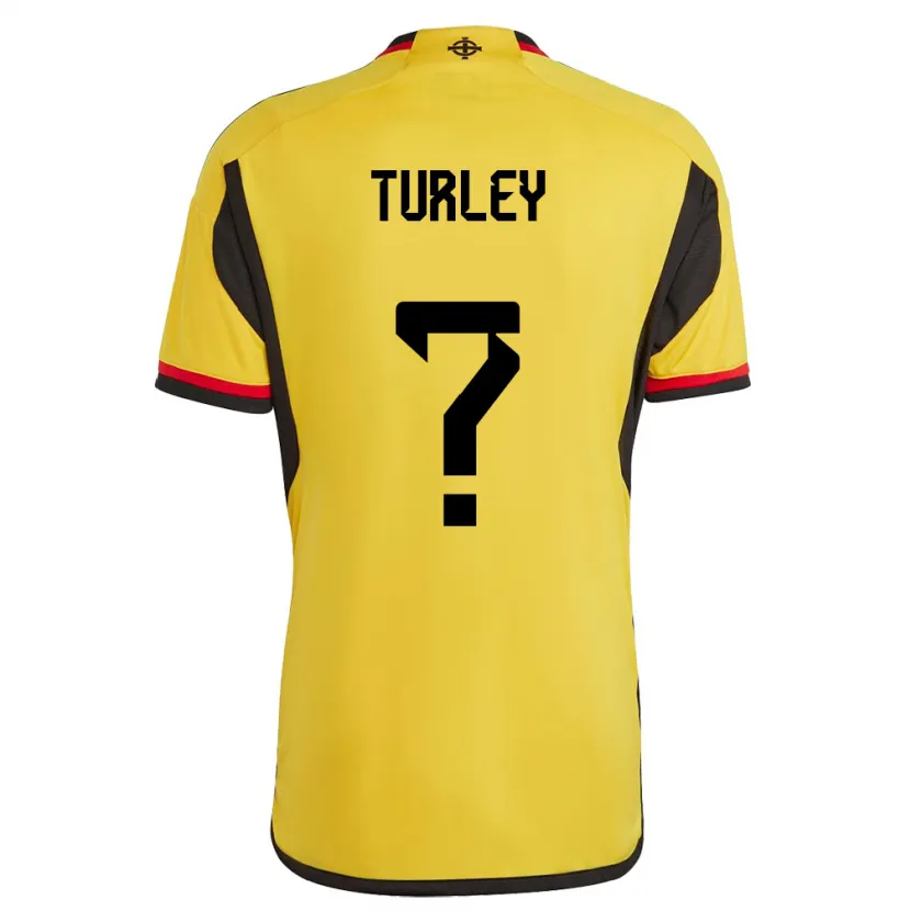 Danxen Män Nordirland Francis Turley #0 Vit Bortatröja Matchtröjor 24-26 Tröjor T-Tröja