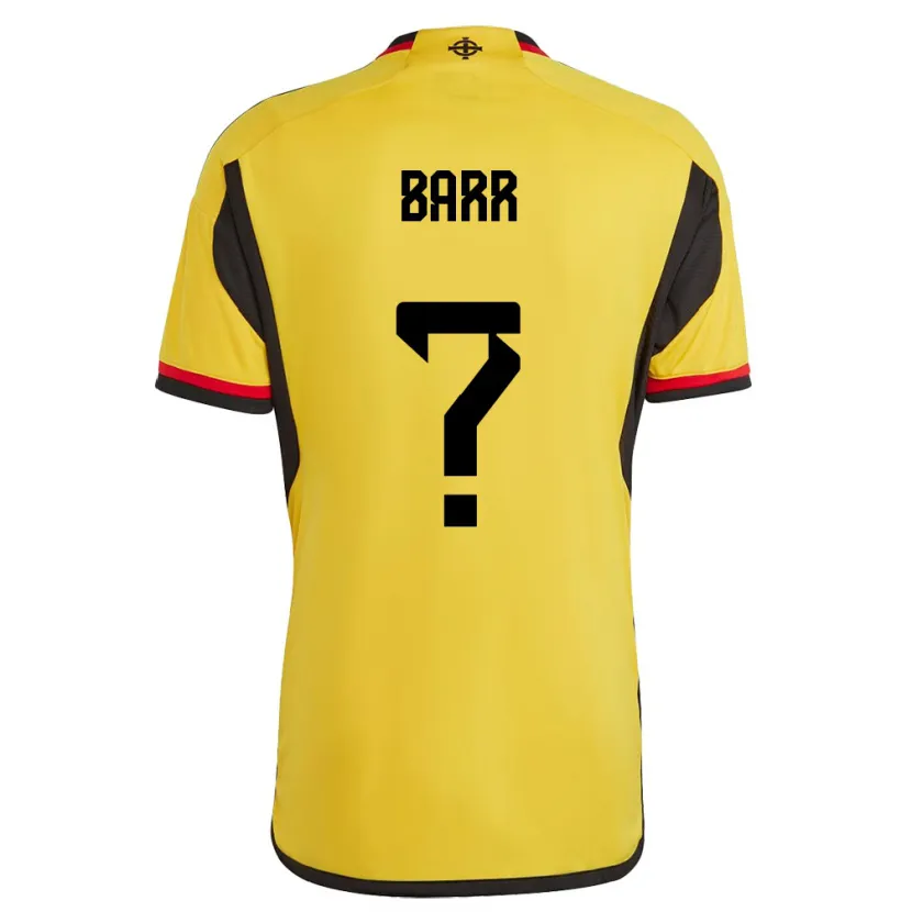 Danxen Män Nordirland Conor Barr #0 Vit Bortatröja Matchtröjor 24-26 Tröjor T-Tröja