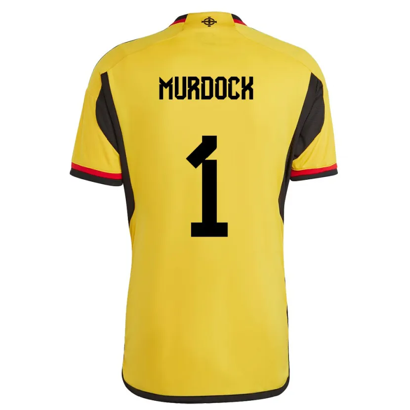 Danxen Män Nordirland Will Murdock #1 Vit Bortatröja Matchtröjor 24-26 Tröjor T-Tröja