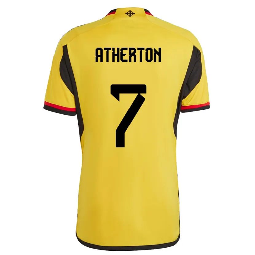 Danxen Män Nordirland Chris Atherton #7 Vit Bortatröja Matchtröjor 24-26 Tröjor T-Tröja
