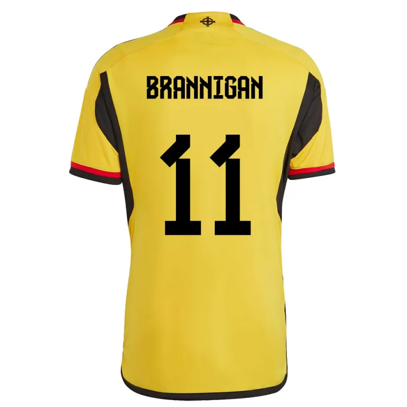 Danxen Män Nordirland Cole Brannigan #11 Vit Bortatröja Matchtröjor 24-26 Tröjor T-Tröja