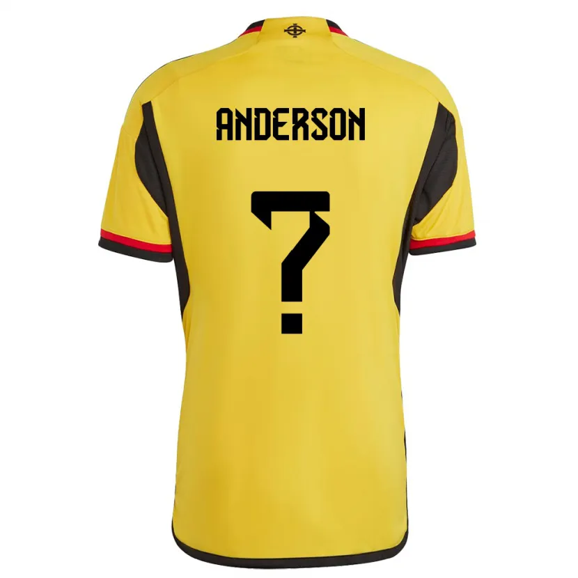 Danxen Män Nordirland Callum Anderson #0 Vit Bortatröja Matchtröjor 24-26 Tröjor T-Tröja
