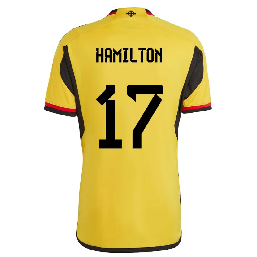 Danxen Män Nordirland Caragh Hamilton #17 Vit Bortatröja Matchtröjor 24-26 Tröjor T-Tröja