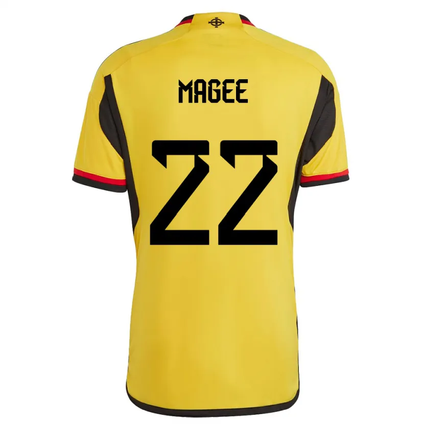 Danxen Män Nordirland Abbie Magee #22 Vit Bortatröja Matchtröjor 24-26 Tröjor T-Tröja