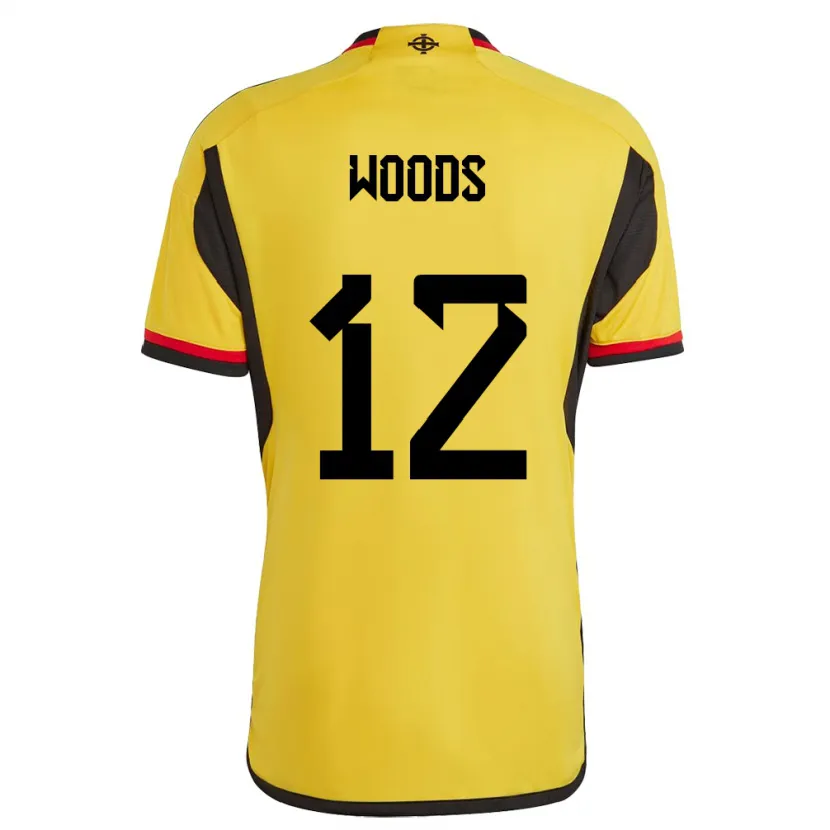 Danxen Män Nordirland Lilie Woods #12 Vit Bortatröja Matchtröjor 24-26 Tröjor T-Tröja