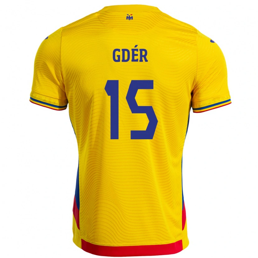 Danxen Kvinnor Rumänien Brigitta Gődér #15 Gul Hemmatröja Matchtröjor 24-26 Tröjor T-Tröja