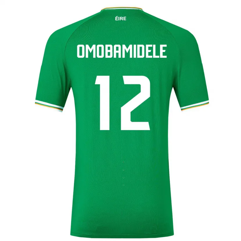 Danxen Kvinnor Irland Andrew Omobamidele #12 Grön Hemmatröja Matchtröjor 24-26 Tröjor T-Tröja
