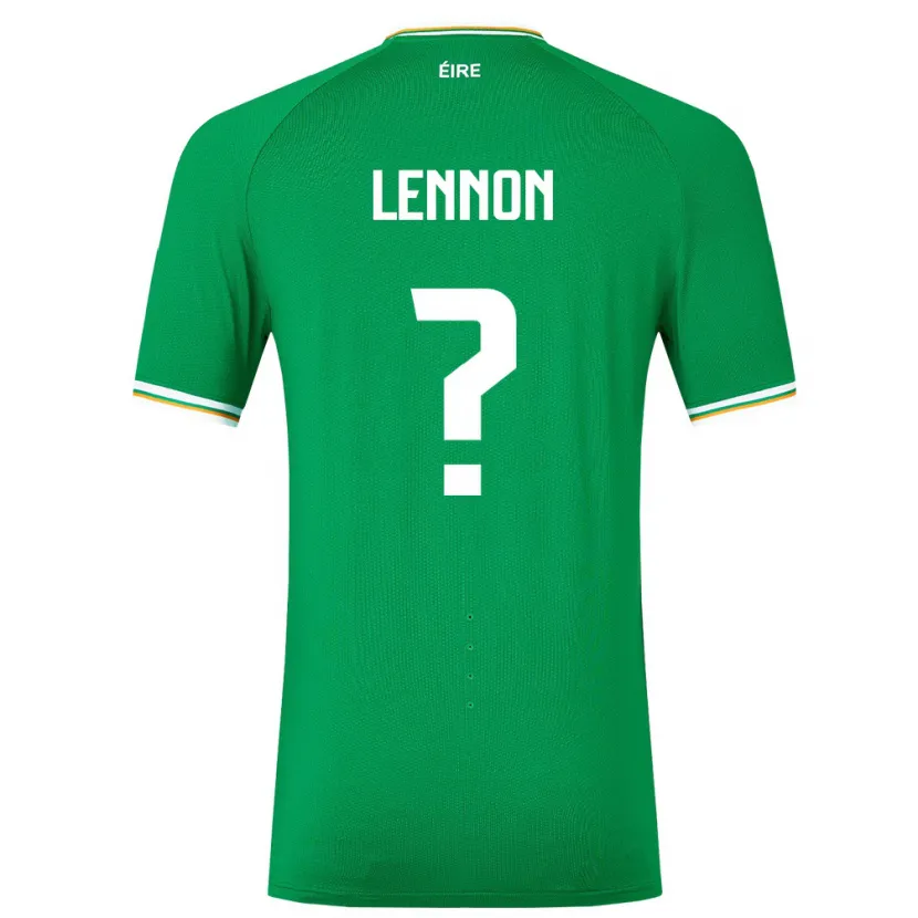 Danxen Kvinnor Irland Adam Lennon #0 Grön Hemmatröja Matchtröjor 24-26 Tröjor T-Tröja