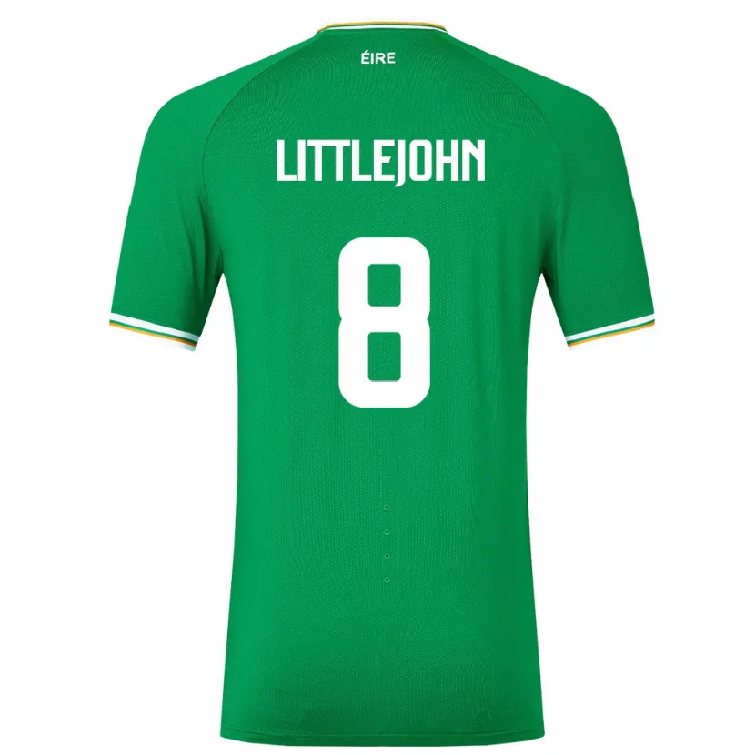 Danxen Kvinnor Irland Ruesha Littlejohn #8 Grön Hemmatröja Matchtröjor 24-26 Tröjor T-Tröja