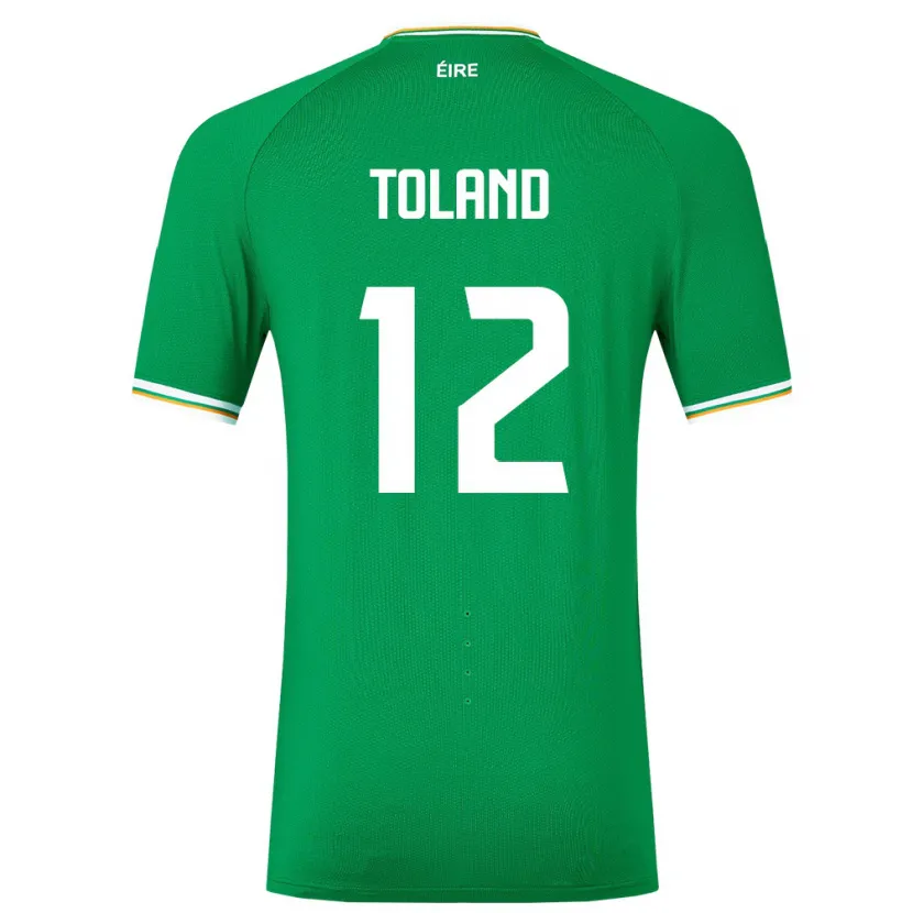 Danxen Kvinnor Irland Tyler Toland #12 Grön Hemmatröja Matchtröjor 24-26 Tröjor T-Tröja