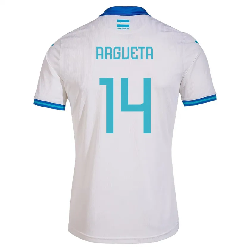 Danxen Kvinnor Honduras Carlos Argueta #14 Vit Hemmatröja Matchtröjor 24-26 Tröjor T-Tröja