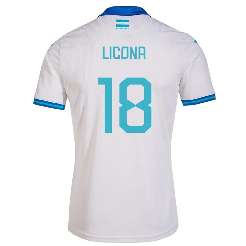 Danxen Kvinnor Honduras Marlon Licona #18 Vit Hemmatröja Matchtröjor 24-26 Tröjor T-Tröja