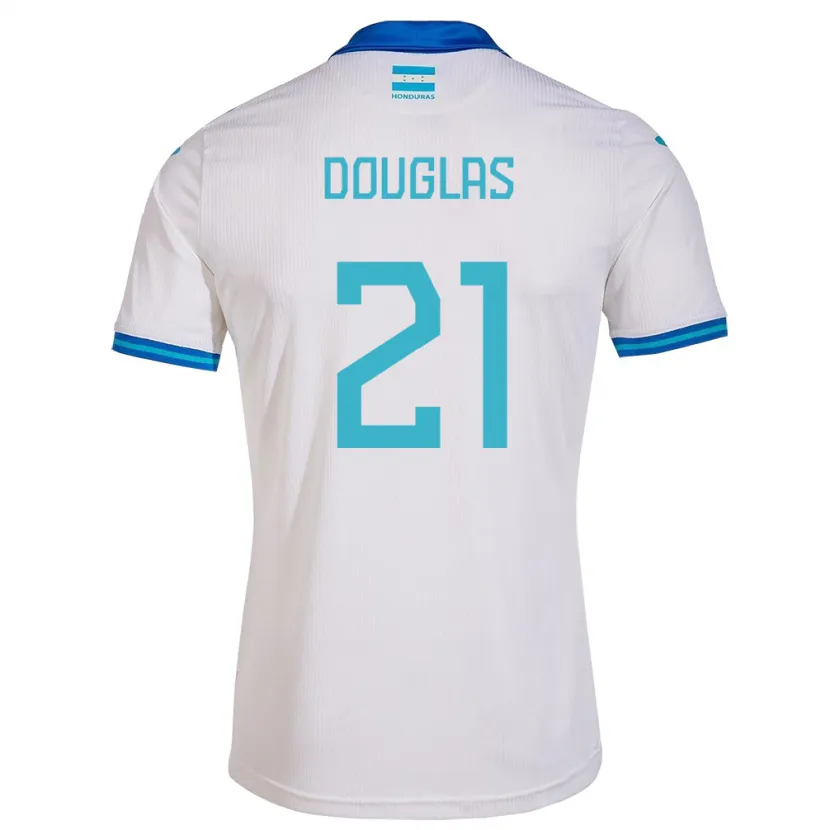 Danxen Kvinnor Honduras Douglas Martínez #21 Vit Hemmatröja Matchtröjor 24-26 Tröjor T-Tröja