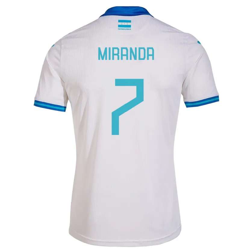 Danxen Kvinnor Honduras Jeffry Miranda #7 Vit Hemmatröja Matchtröjor 24-26 Tröjor T-Tröja