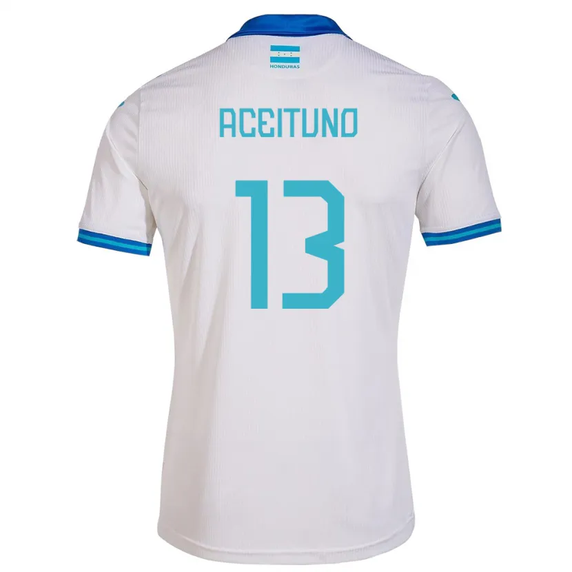 Danxen Kvinnor Honduras Marco Aceituno #13 Vit Hemmatröja Matchtröjor 24-26 Tröjor T-Tröja