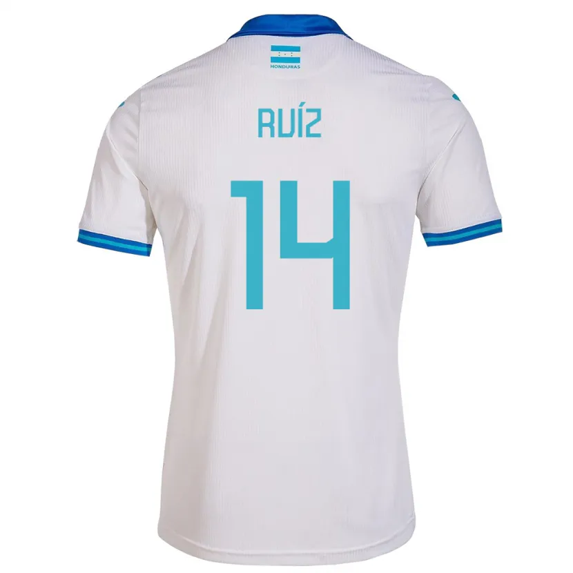 Danxen Kvinnor Honduras David Ruíz #14 Vit Hemmatröja Matchtröjor 24-26 Tröjor T-Tröja
