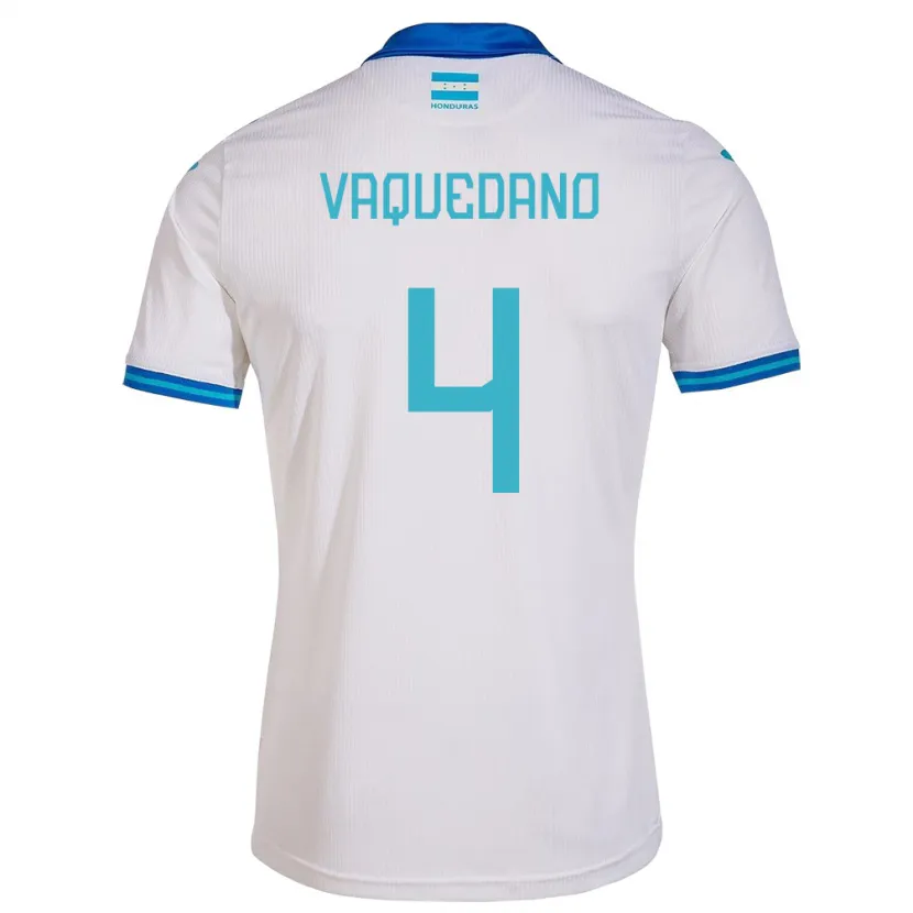 Danxen Kvinnor Honduras Brayan Vaquedano #4 Vit Hemmatröja Matchtröjor 24-26 Tröjor T-Tröja