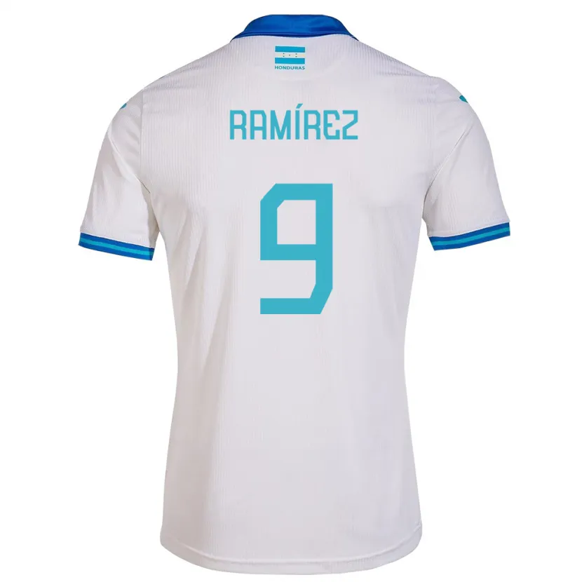 Danxen Kvinnor Honduras Truimali Ramírez #9 Vit Hemmatröja Matchtröjor 24-26 Tröjor T-Tröja