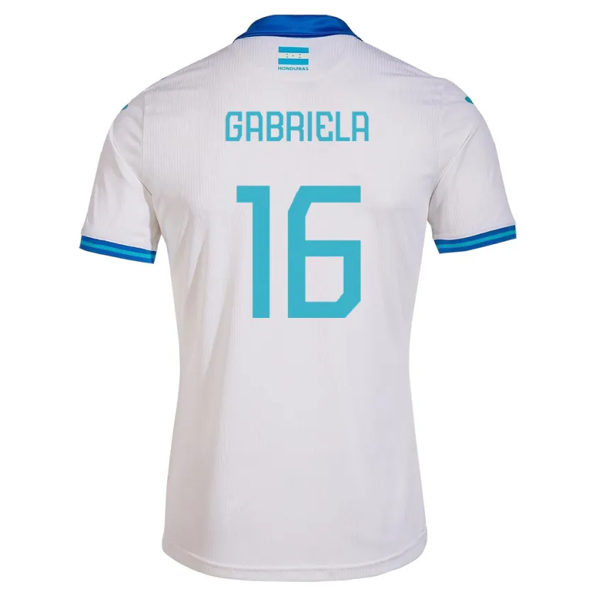 Danxen Kvinnor Honduras Gabriela García #16 Vit Hemmatröja Matchtröjor 24-26 Tröjor T-Tröja