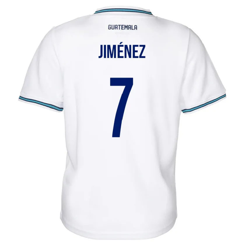 Danxen Kvinnor Gwatemala Cristian Jiménez #7 Vit Hemmatröja Matchtröjor 24-26 Tröjor T-Tröja