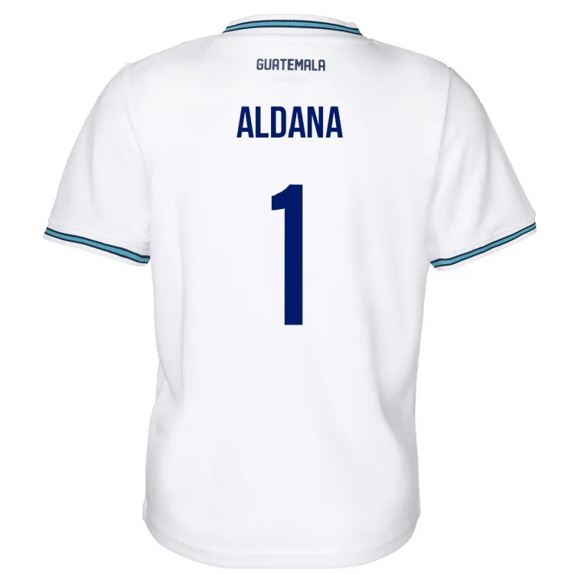 Danxen Kvinnor Gwatemala David Aldana #1 Vit Hemmatröja Matchtröjor 24-26 Tröjor T-Tröja