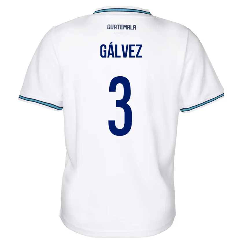 Danxen Kvinnor Gwatemala Fredy Gálvez #3 Vit Hemmatröja Matchtröjor 24-26 Tröjor T-Tröja