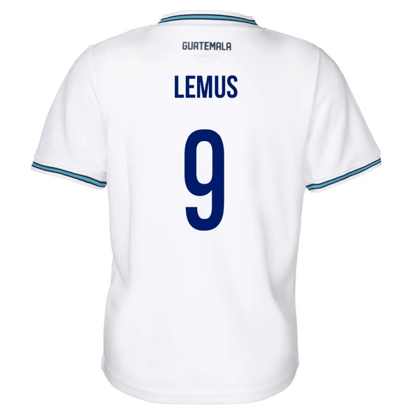 Danxen Kvinnor Gwatemala Erick Lemus #9 Vit Hemmatröja Matchtröjor 24-26 Tröjor T-Tröja