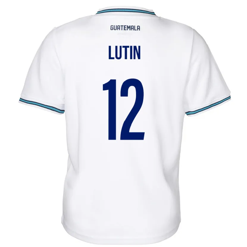 Danxen Kvinnor Gwatemala John Lutin #12 Vit Hemmatröja Matchtröjor 24-26 Tröjor T-Tröja